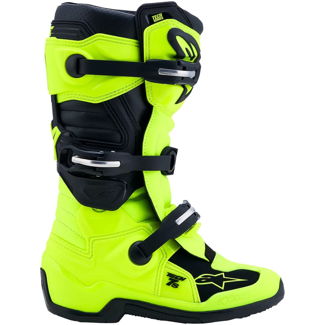 Crostövlar Barn Tech 7S Svart Neongul Alpinestars – bild 5