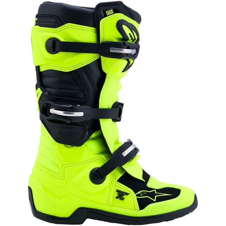 Crostövlar Barn Tech 7S Svart Neongul Alpinestars – bild 5