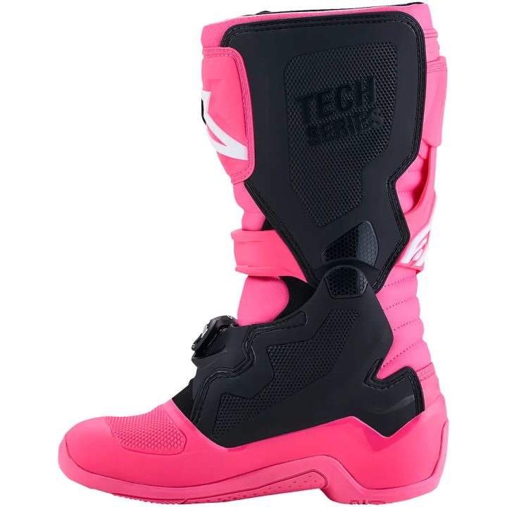Crostövlar Barn Tech 7S Svart Neonrosa Vit Alpinestars – bild 2