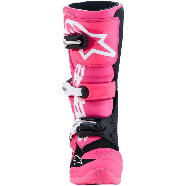 Crostövlar Barn Tech 7S Svart Neonrosa Vit Alpinestars – bild 7