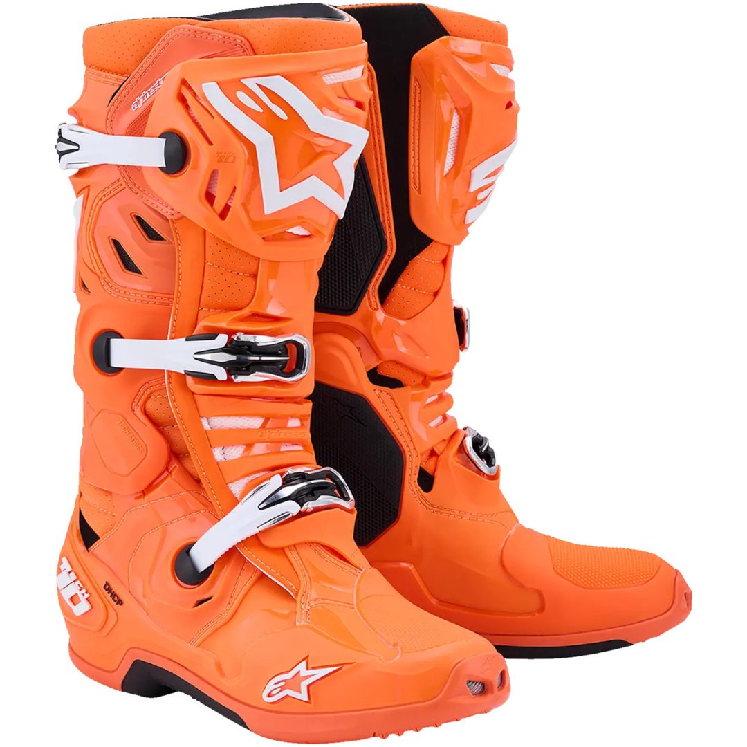 Crostövlar Tech 10 Supervented Svart Orange Vit ALPINESTARS(MX) 40.5