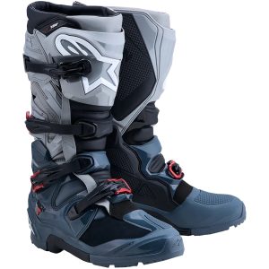 Crostövlar Tech 7 Enduro Drystar® Grå Röd Alpinestars