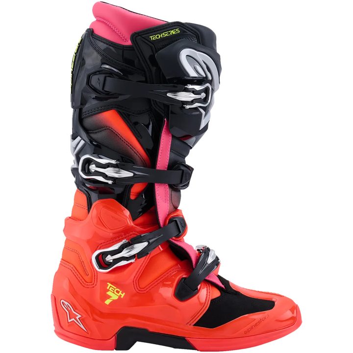 Crostövlar Tech 7 Svart Rosa Röd ALPINESTARS(MX) 40.5 – bild 4