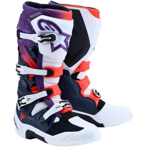 Crostövlar Tech 7 Vit Blå Röd Lila Alpinestars