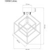Cubes Plafond, Svart/matt Mässing ANETA HOME Sockel E27 – miniatyr 3