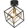 Cubes Plafond, Svart/matt Mässing ANETA HOME Sockel E27 – miniatyr 1
