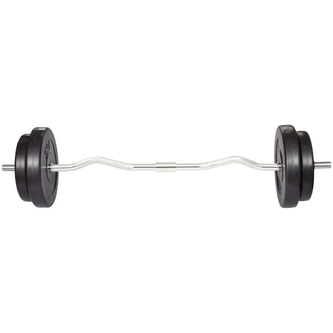 Curlstång med vikter 30kg vidaXL – bild 2