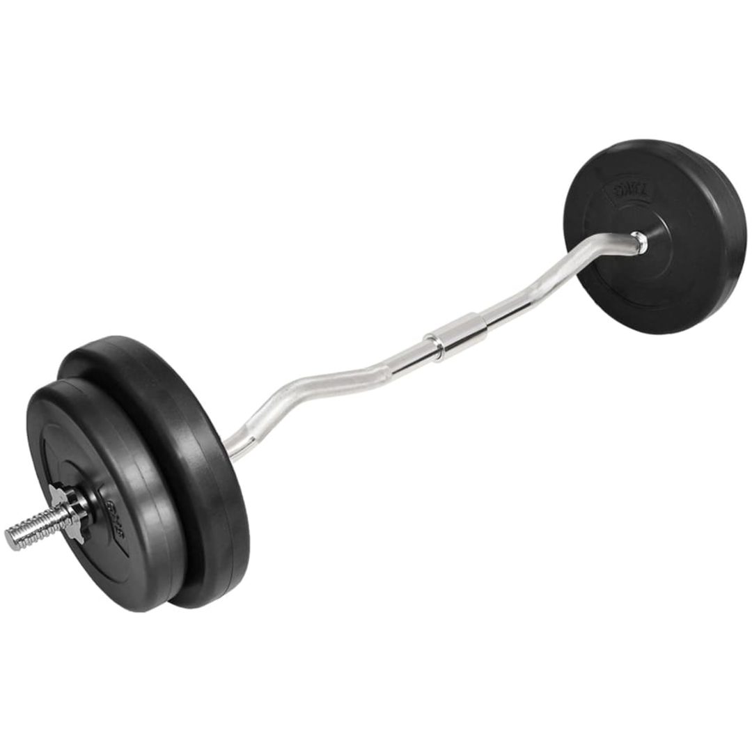 Curlstång med vikter 30kg vidaXL