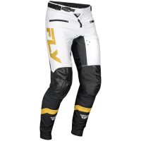 Cykelbyxor Rayce Vit/Svart/Guld FLY RACING