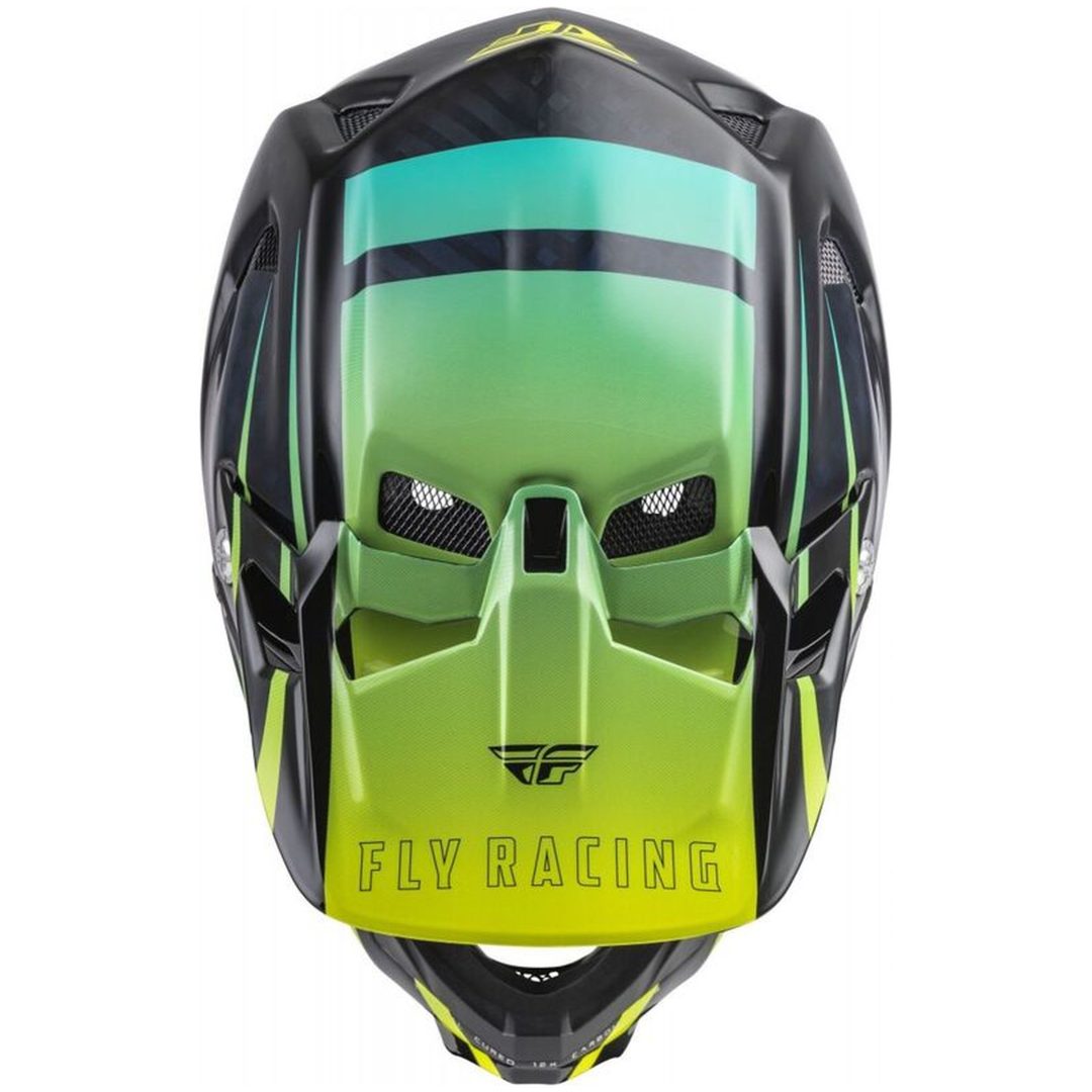 Cykelhjälm-MTB Werx-r Hi-vis/teal Carbon FLY RACING L – bild 3