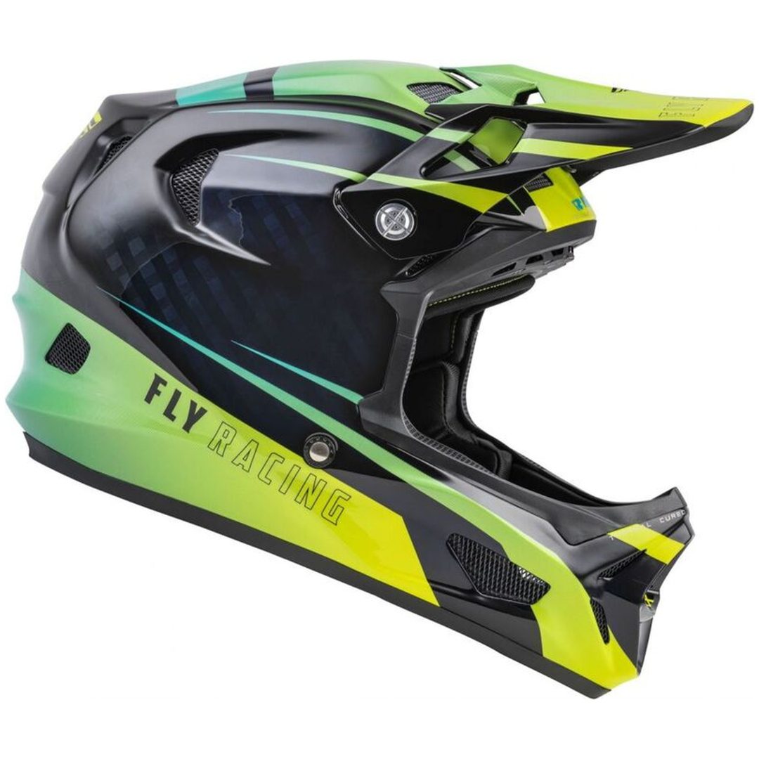 Cykelhjälm-MTB Werx-r Hi-vis/teal Carbon FLY RACING L – bild 2