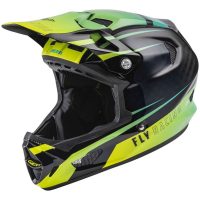 Cykelhjälm-MTB Werx-r Hi-vis/teal Carbon FLY RACING