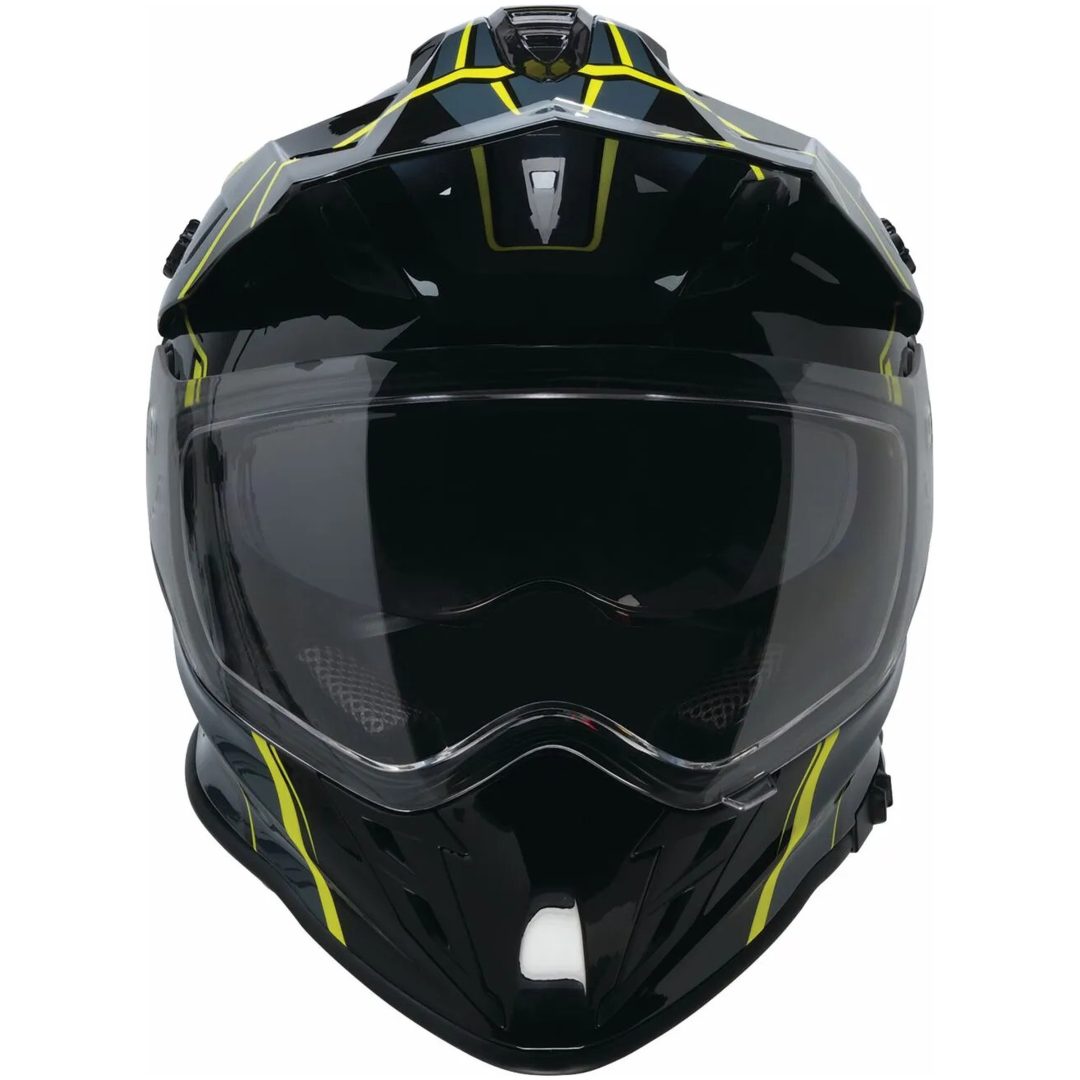 Cykelhjälm Range Voyager Svart/fluorescerande Gul/grå Z1R Small – bild 2
