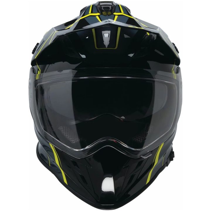 Cykelhjälm Range Voyager Svart/fluorescerande Gul/grå Z1R Small – bild 2