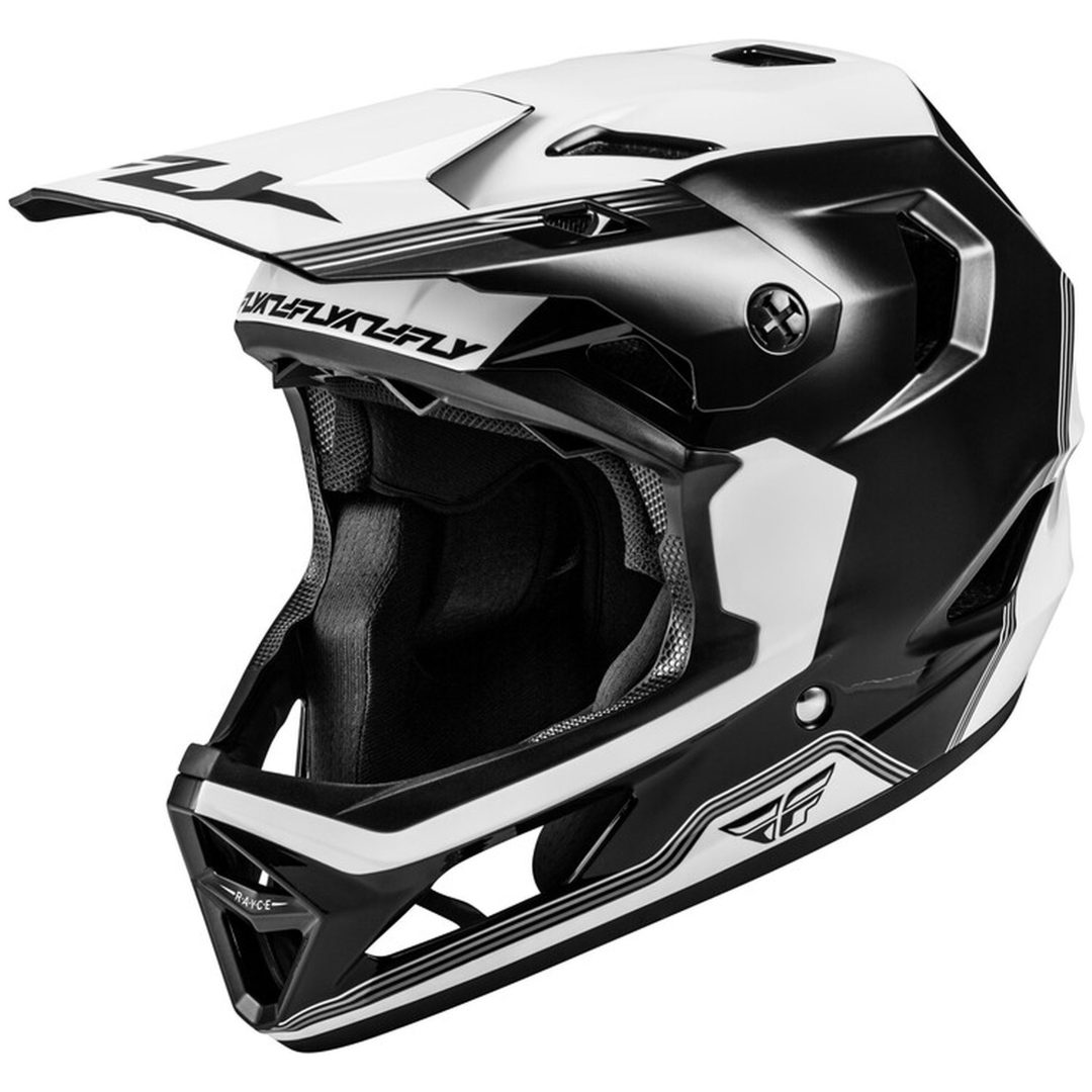 Cykelhjälm Rayce Repeat Svart/Vit Blank FLY RACING M
