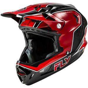 Cykelhjälm Werx-R Carbon Flow Röd/Svart Blank FLY RACING