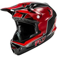 Cykelhjälm Werx-R Carbon Flow Röd/Svart Blank FLY RACING