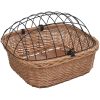 Cykelkorg för hund med dyna 50x45x35 cm naturlig pil vidaXL – miniatyr 3