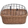 Cykelkorg för hund med dyna 50x45x35 cm naturlig pil vidaXL – miniatyr 5