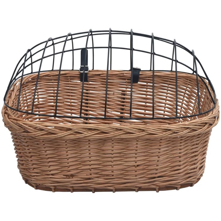 Cykelkorg för hund med dyna 50x45x35 cm naturlig pil vidaXL – bild 5