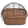 Cykelkorg för hund med dyna 50x45x35 cm naturlig pil vidaXL – miniatyr 6