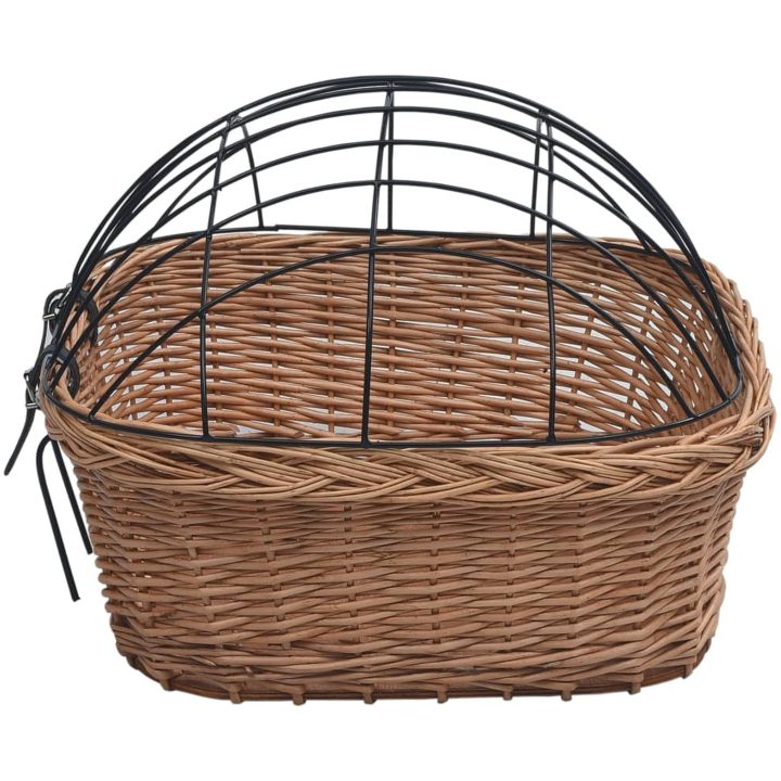 Cykelkorg för hund med dyna 50x45x35 cm naturlig pil vidaXL – bild 6