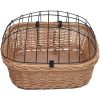 Cykelkorg för hund med dyna 50x45x35 cm naturlig pil vidaXL – miniatyr 7