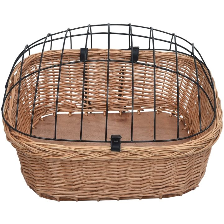Cykelkorg för hund med dyna 50x45x35 cm naturlig pil vidaXL – bild 7