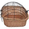 Cykelkorg för hund med dyna 50x45x35 cm naturlig pil vidaXL – miniatyr 8