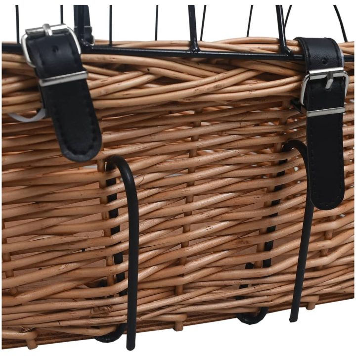 Cykelkorg för hund med dyna 50x45x35 cm naturlig pil vidaXL – bild 9