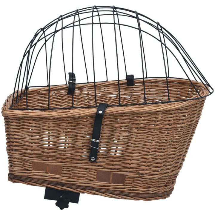 Cykelkorg för pakethållaren med dyna 55x31x36 cm naturlig pil vidaXL – bild 5
