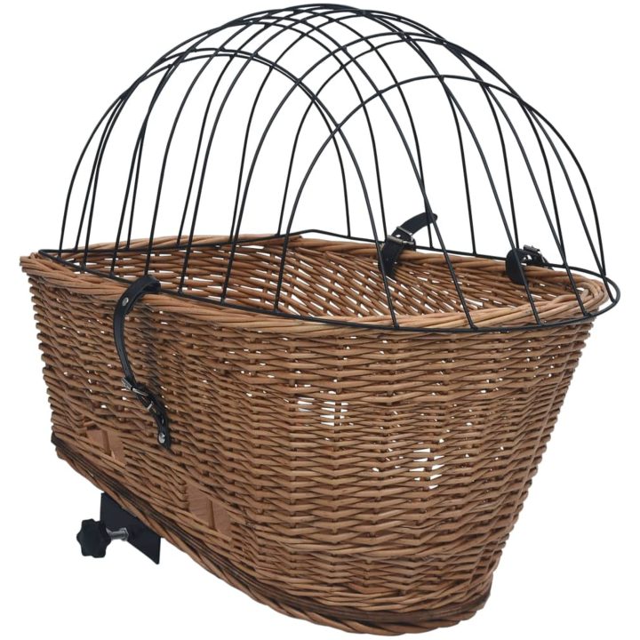 Cykelkorg för pakethållaren med dyna 55x31x36 cm naturlig pil vidaXL – bild 6