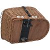Cykelkorg för pakethållaren med dyna 55x31x36 cm naturlig pil vidaXL – miniatyr 7