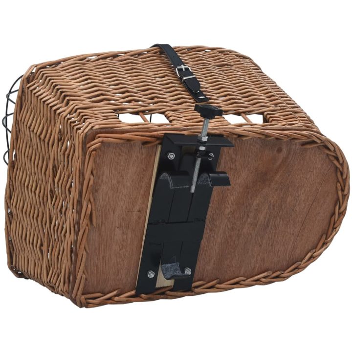 Cykelkorg för pakethållaren med dyna 55x31x36 cm naturlig pil vidaXL – bild 7