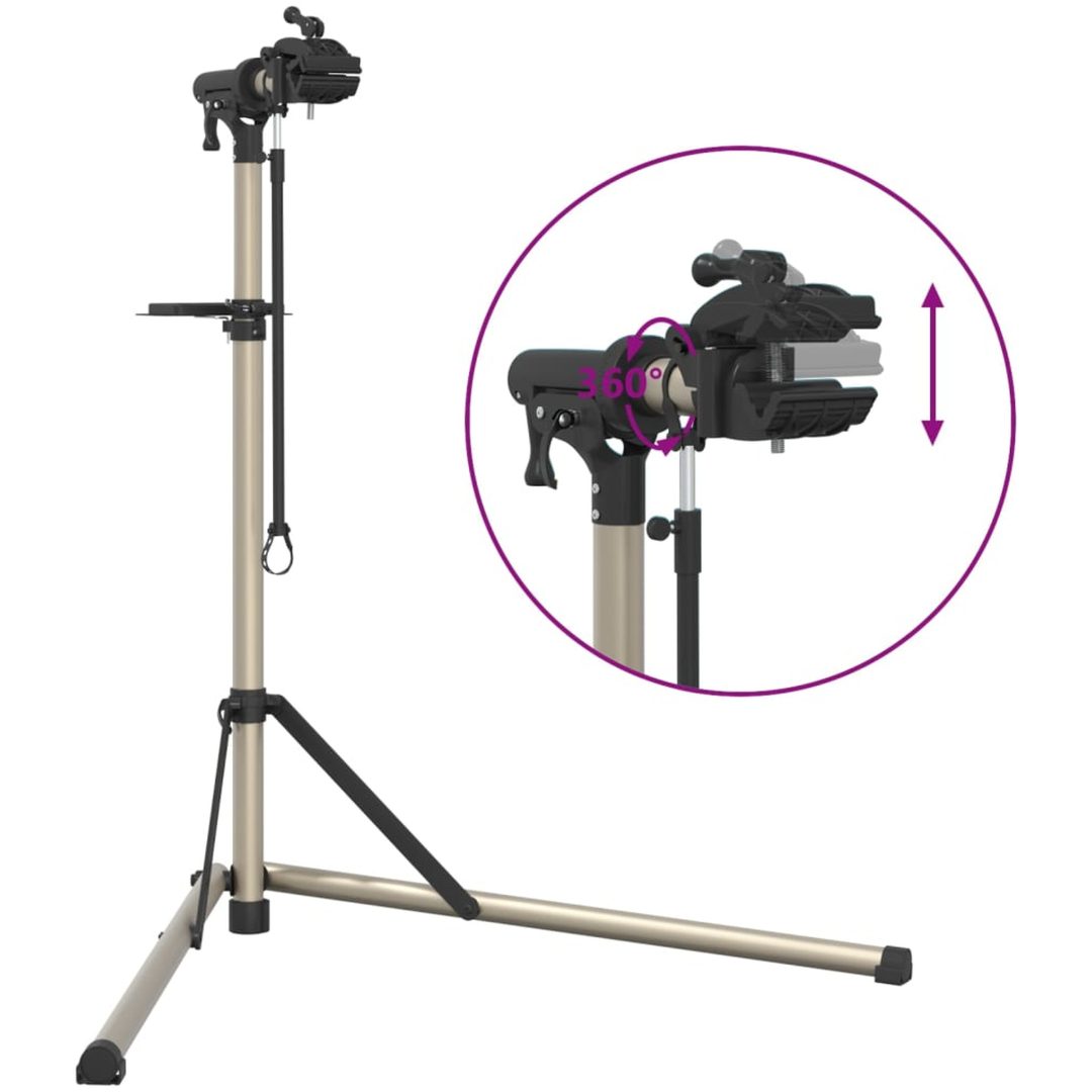 Cykelmonteringsställ hopfällbart 102-160 cm aluminium vidaXL – bild 9