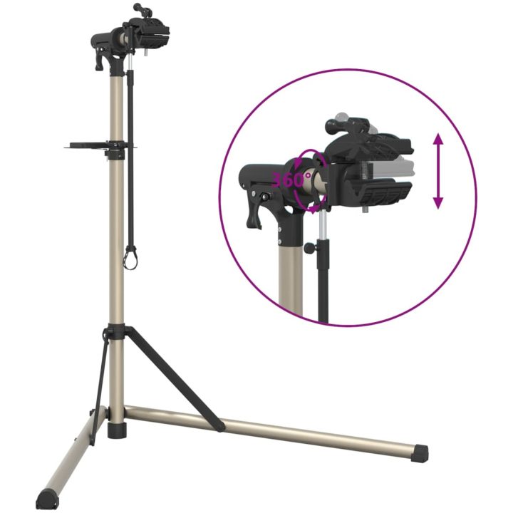 Cykelmonteringsställ hopfällbart 102-160 cm aluminium vidaXL – bild 9