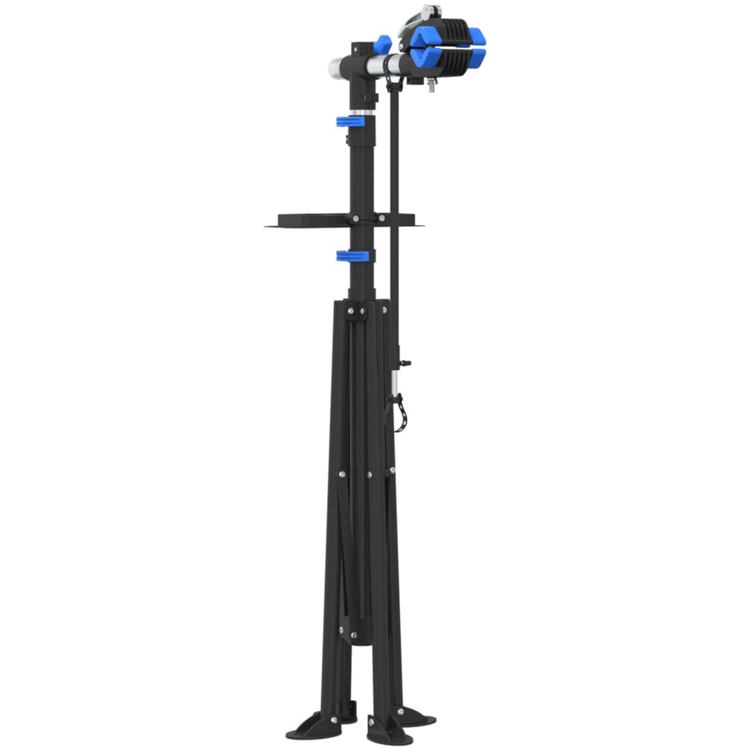 Cykelmonteringsställ hopfällbart 108-188 cm blå stål vidaXL – bild 7