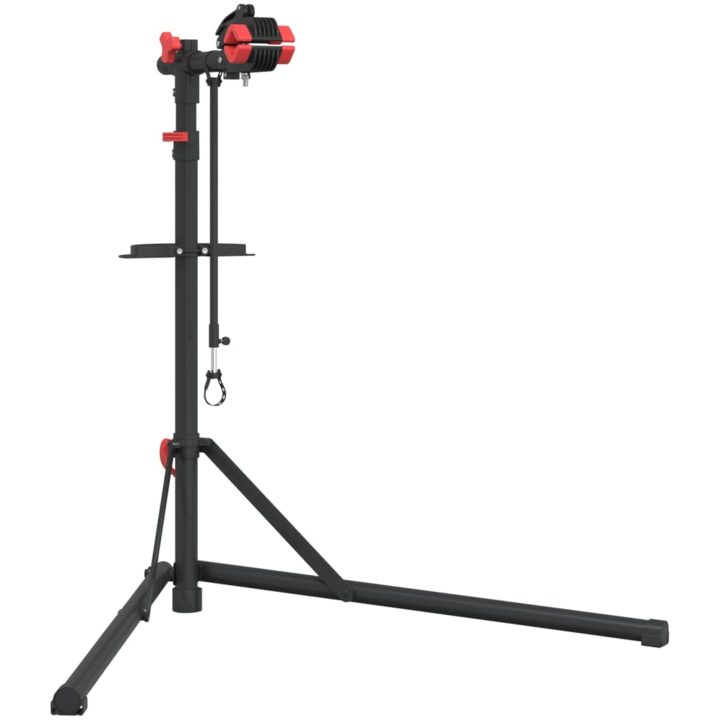 Cykelmonteringsställ hopfällbart 92-152 cm röd stål vidaXL – bild 2