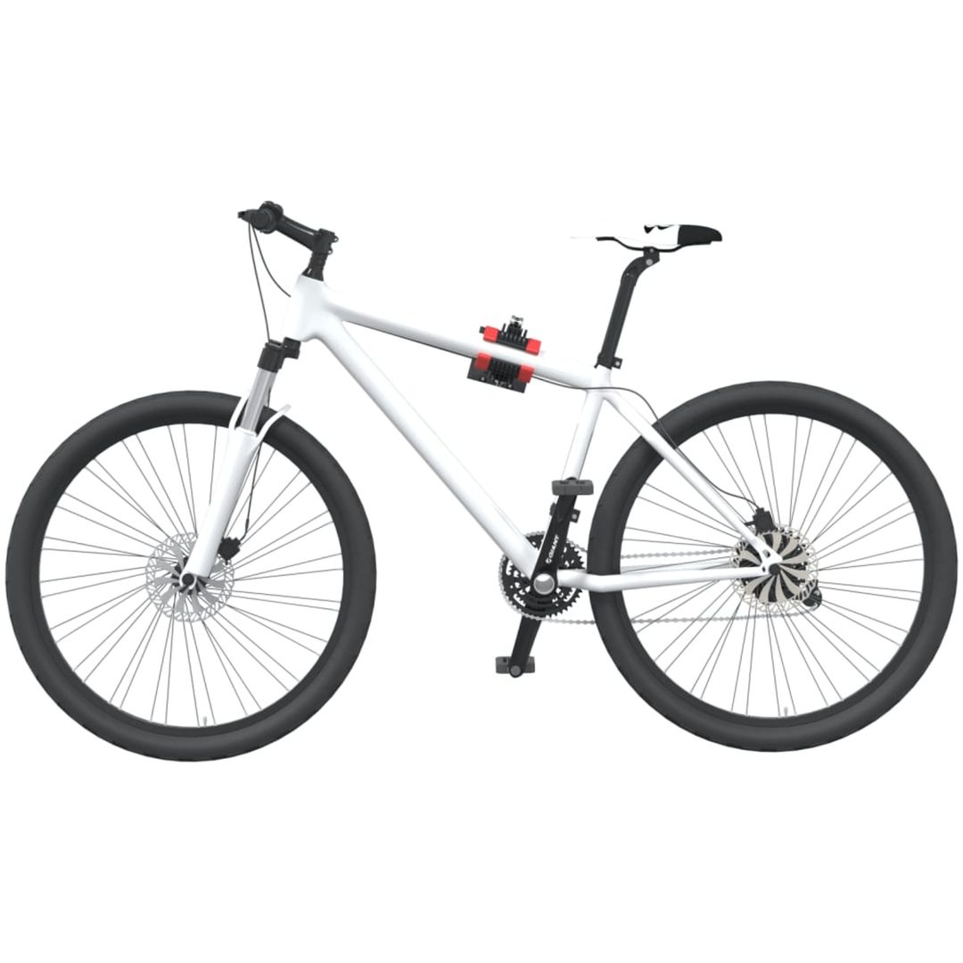 Cykelmonteringsställ väggmonterat vikbart röd och svart stål vidaXL