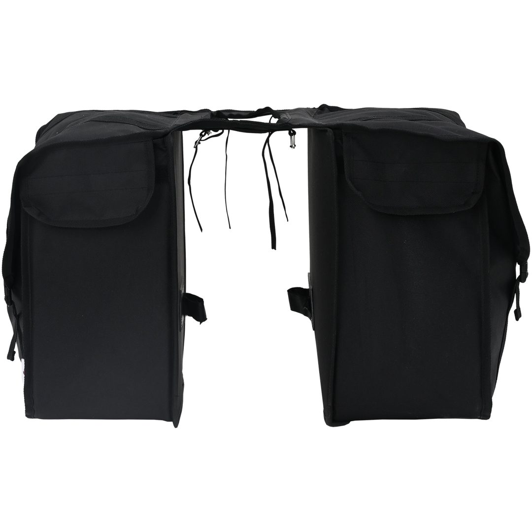 Cykelpåse Dubbelpåsar 48 L Svart vidaXL Medium – bild 4