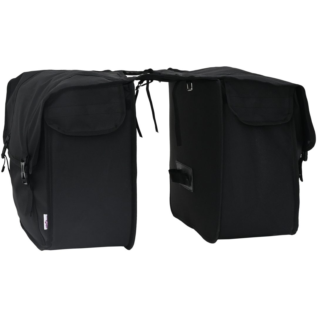 Cykelpåse Dubbelpåsar 48 L Svart vidaXL Medium – bild 5