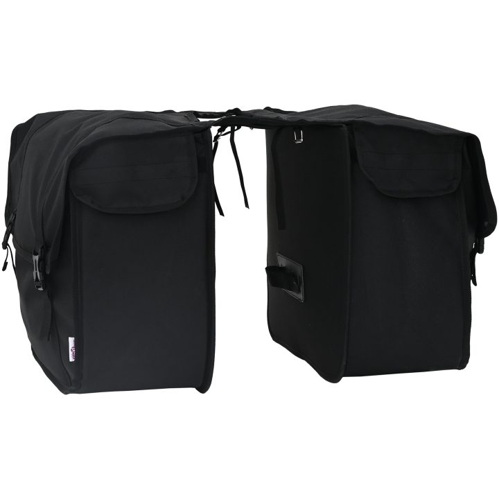 Cykelpåse Dubbelpåsar 48 L Svart vidaXL Medium – bild 5