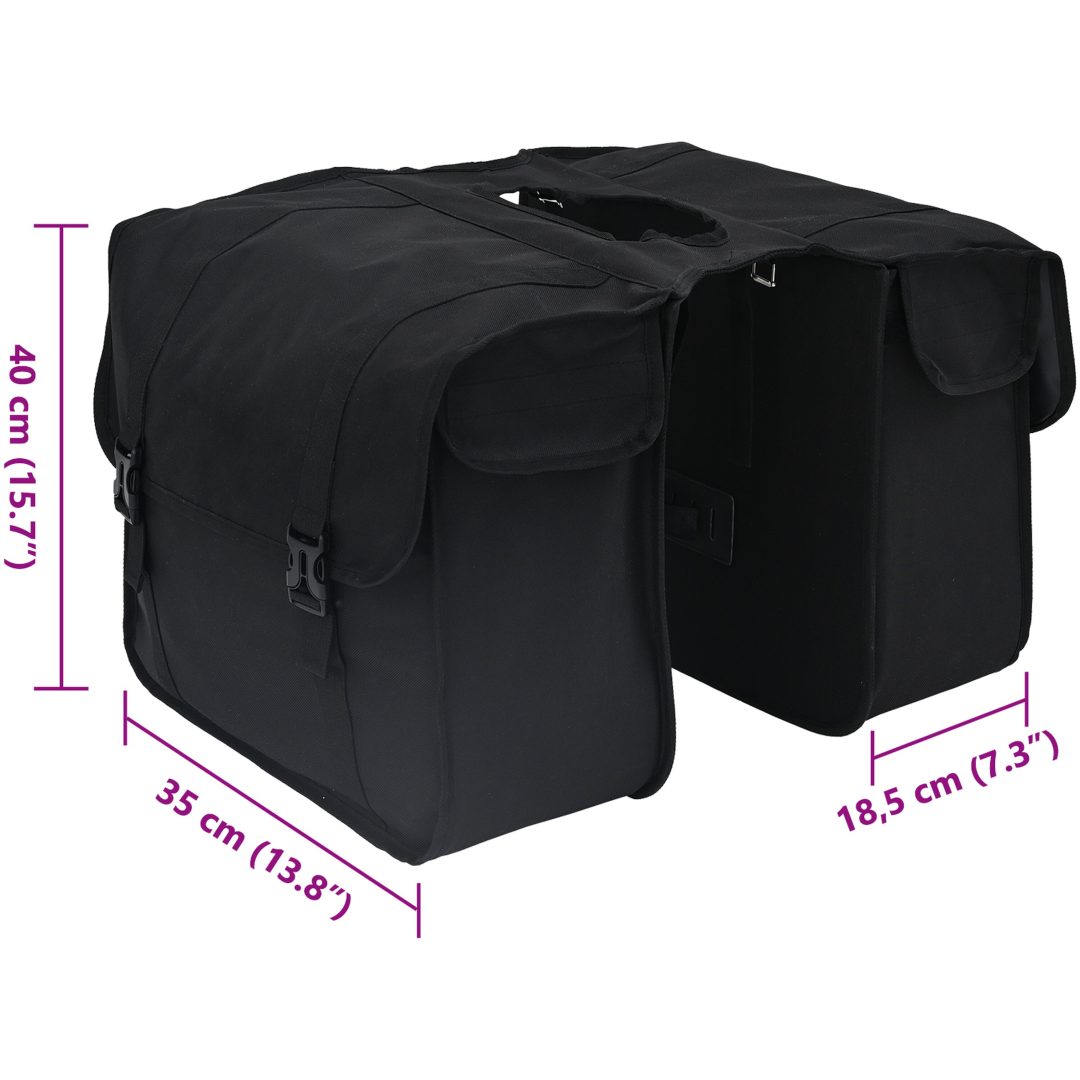 Cykelpåse Dubbelpåsar 48 L Svart vidaXL Medium – bild 10