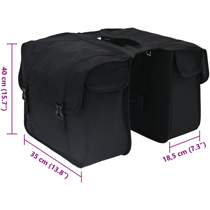 Cykelpåse Dubbelpåsar 48 L Svart vidaXL Medium – bild 10