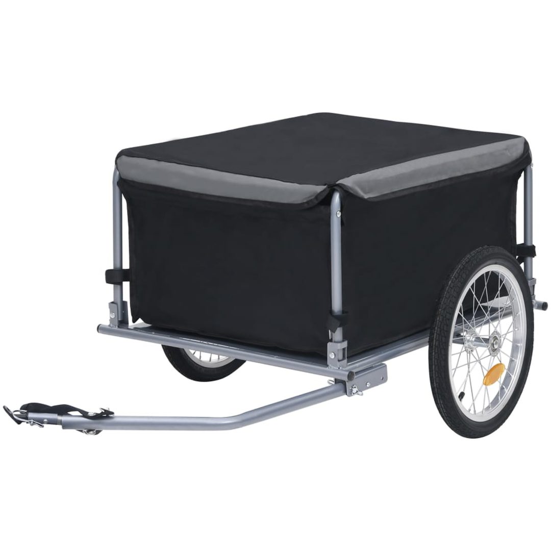 Cykelsläp svart och grå 65 kg vidaXL