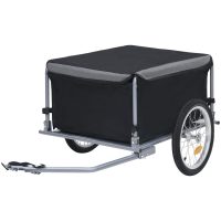 Cykelsläp svart och grå 65 kg vidaXL