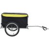 Cykelsläp svart och gul 65 kg vidaXL – miniatyr 2