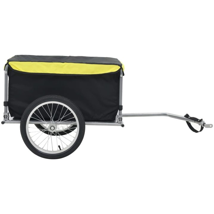 Cykelsläp svart och gul 65 kg vidaXL – bild 2
