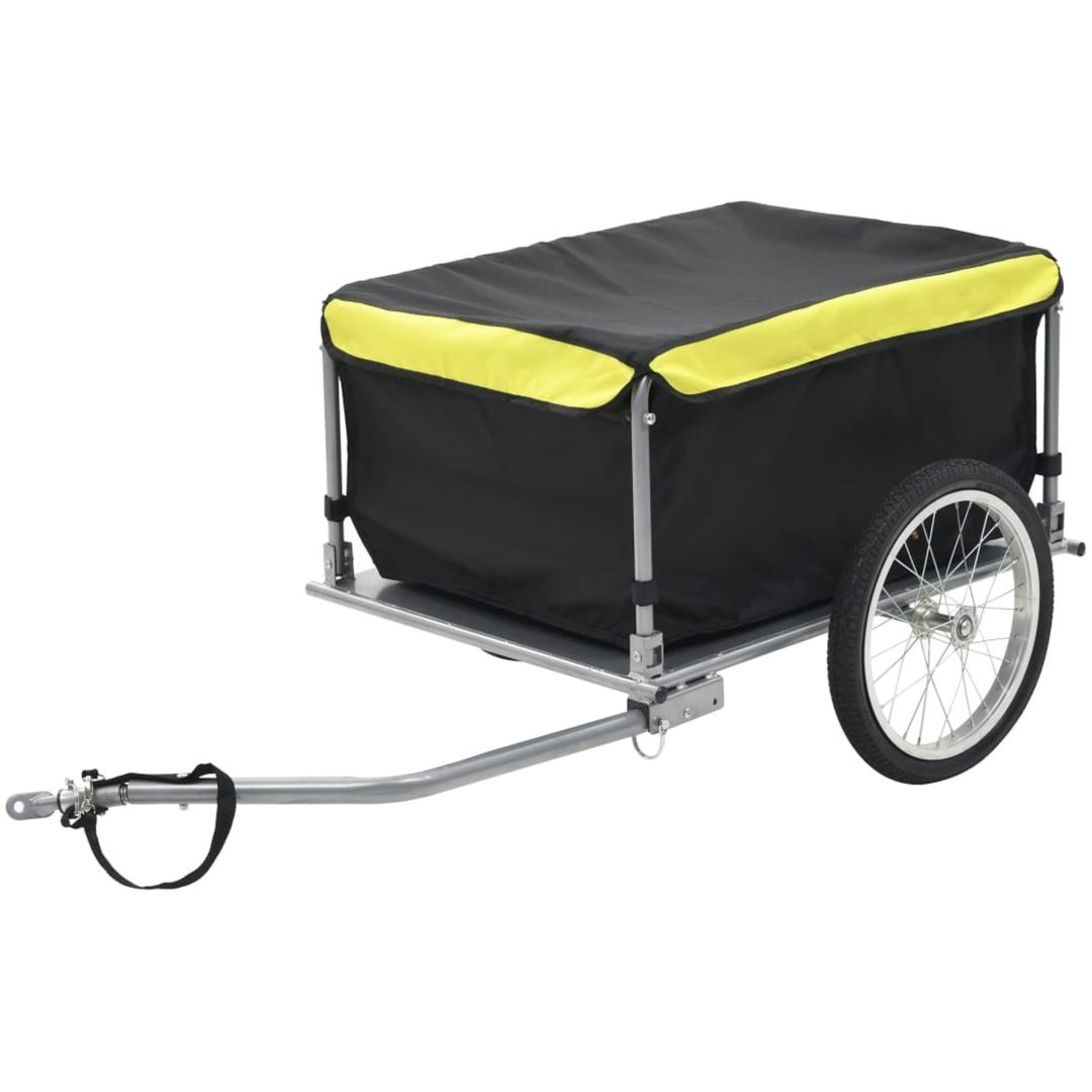 Cykelsläp svart och gul 65 kg vidaXL
