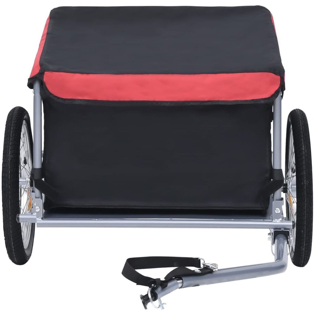 Cykelsläp svart och röd 65 kg vidaXL – bild 2